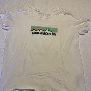 White Patagonia t shirt, lightly worn